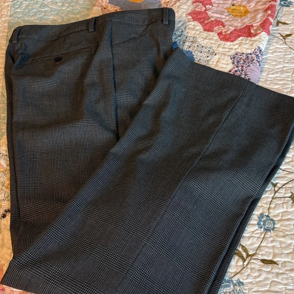Gap Perfect Trouser Stretch Gray Plaid Dress Pants Women’s Size 6L - Picture 2 of 7